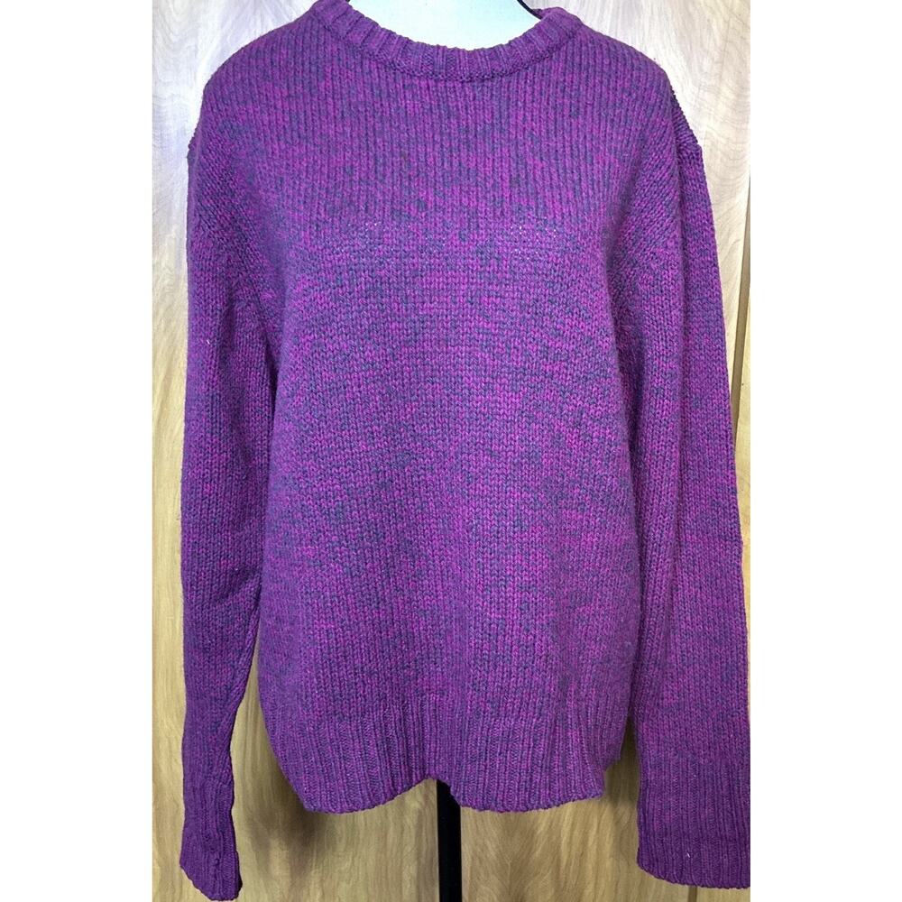 Vintage Woolrich Womens Sweater Extra Large Purple Wool Pullover Marble